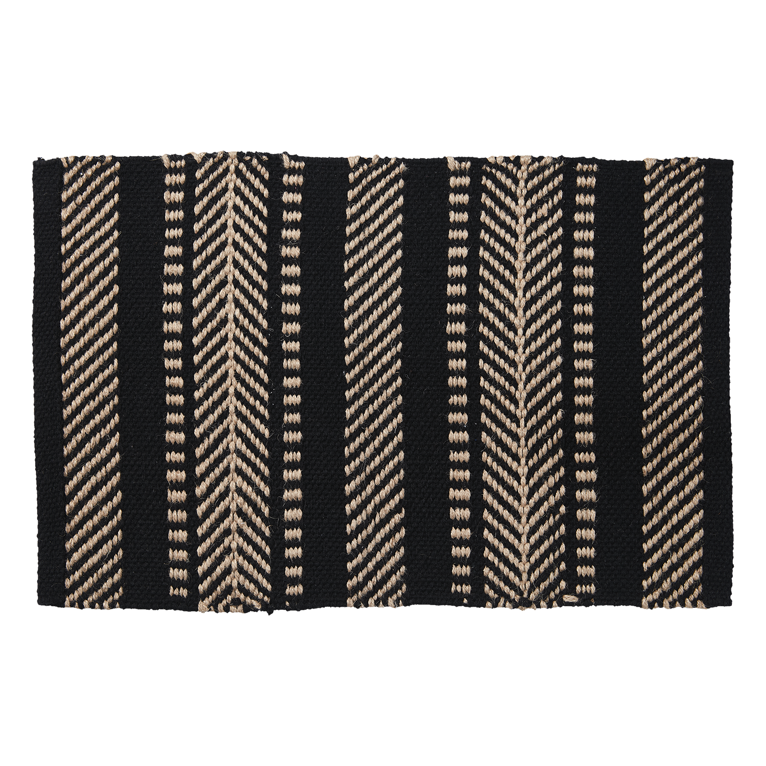 ELINA Tallriksunderlägg, Natur/svart 12st