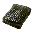 FRASSE Filt, Grön/svart/vit 2st