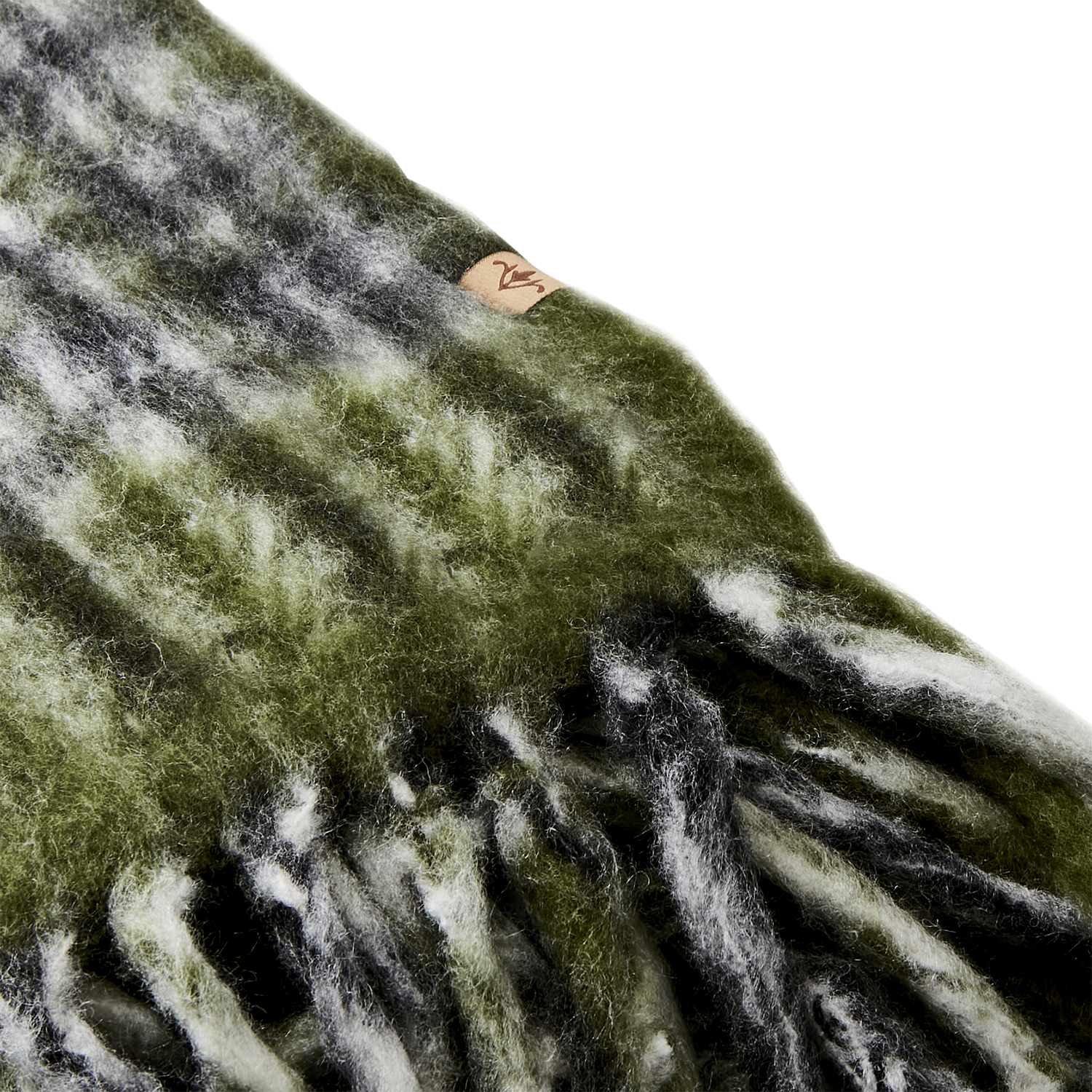 FRASSE Filt, Grön/svart/vit 2st