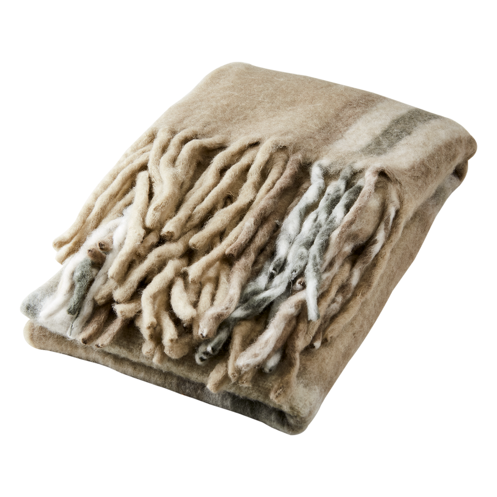 FRASSE Filt, Beige/grå/grön 2st