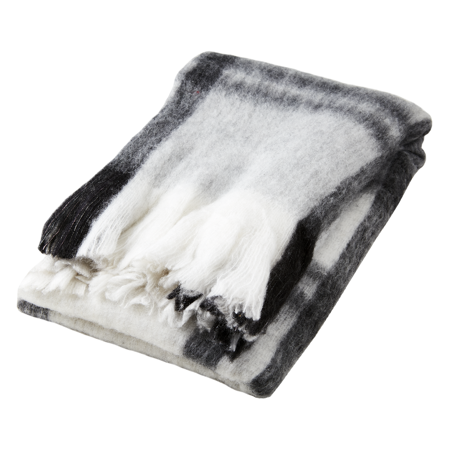 FRASSE Filt, Svart/grå/vit 2st