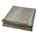 HILDA Filt/duk, Grön/rostbrun/vit/gul