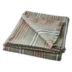 HILDA Filt/duk, Grön/rostbrun/vit/gul