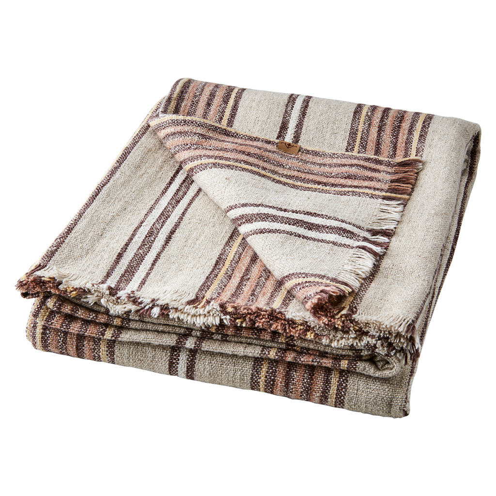 HILDA Filt/duk, Natur/brun/rosa/gul