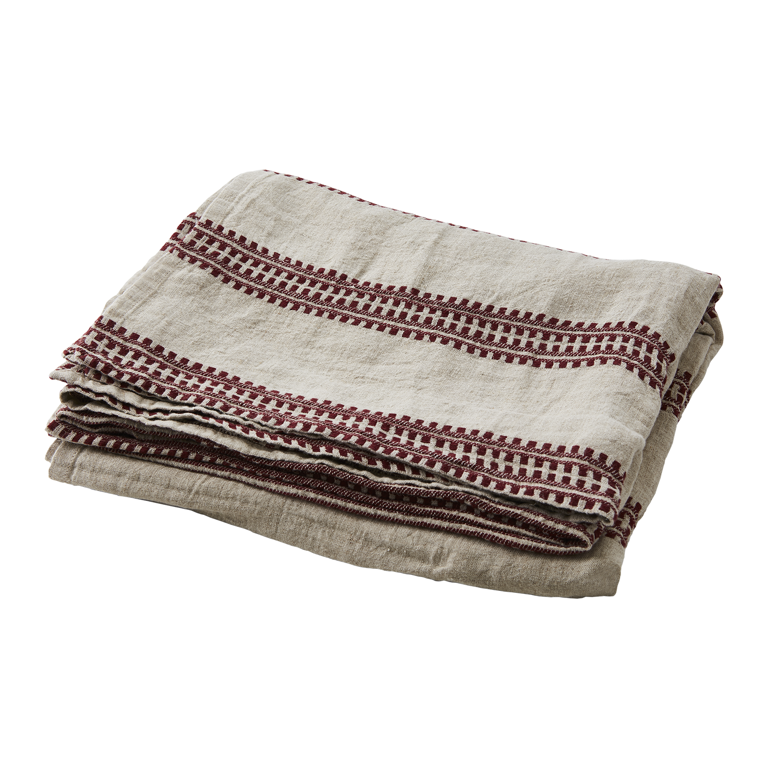 NOEL Bordsduk, Röd/lingrå