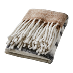 FRASSE Filt, Beige/svart/vit 2st