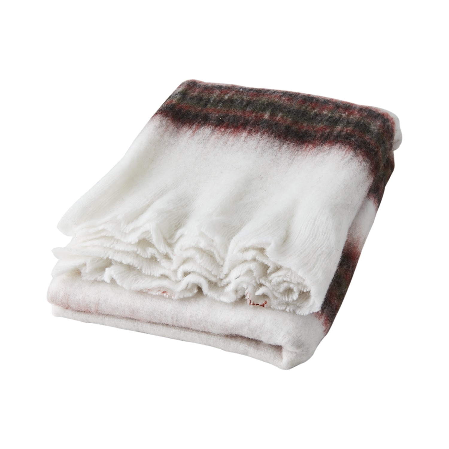 FRASSE Filt, Röd/grön/vit 2st