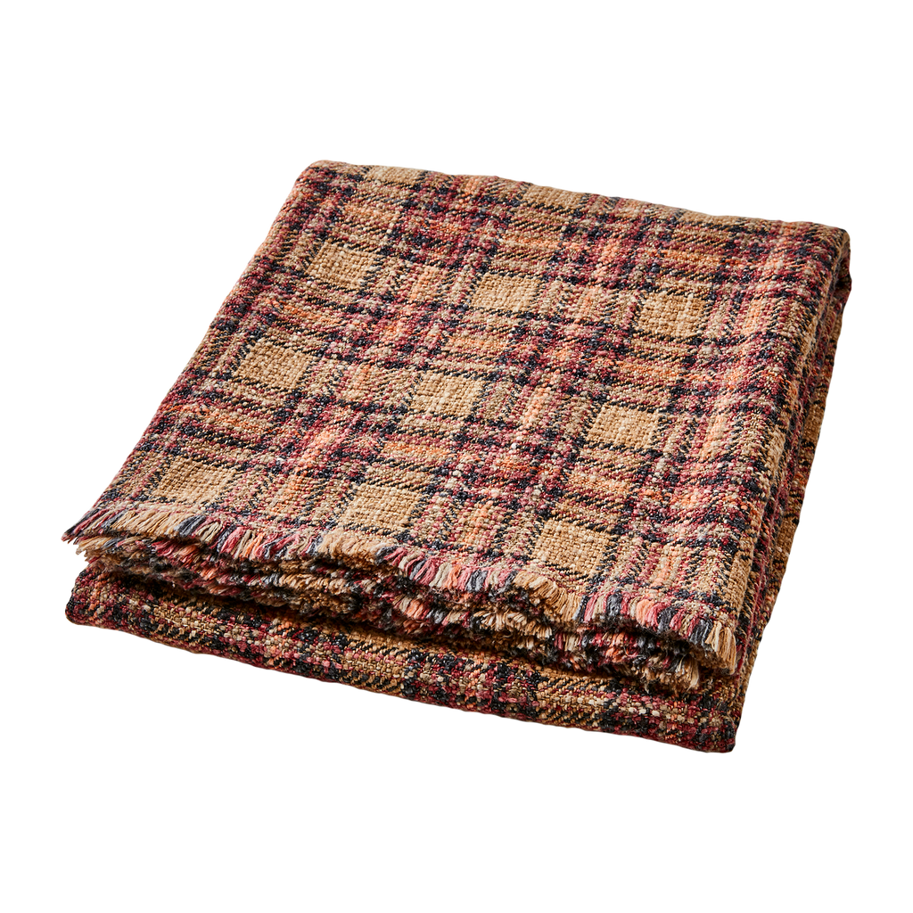 TAGE Filt, Flerfärgad/senapsgul