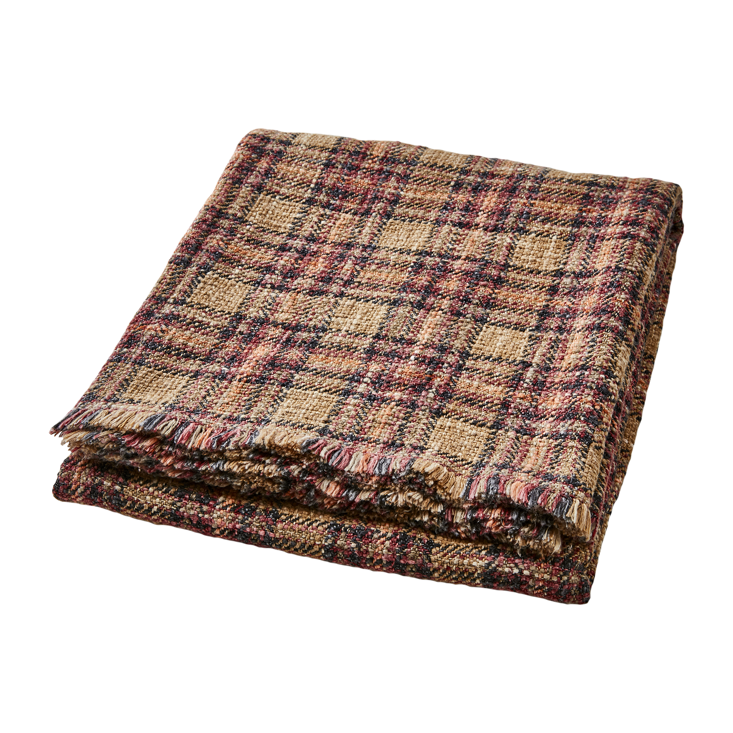 TAGE Filt, Flerfärgad/senapsgul