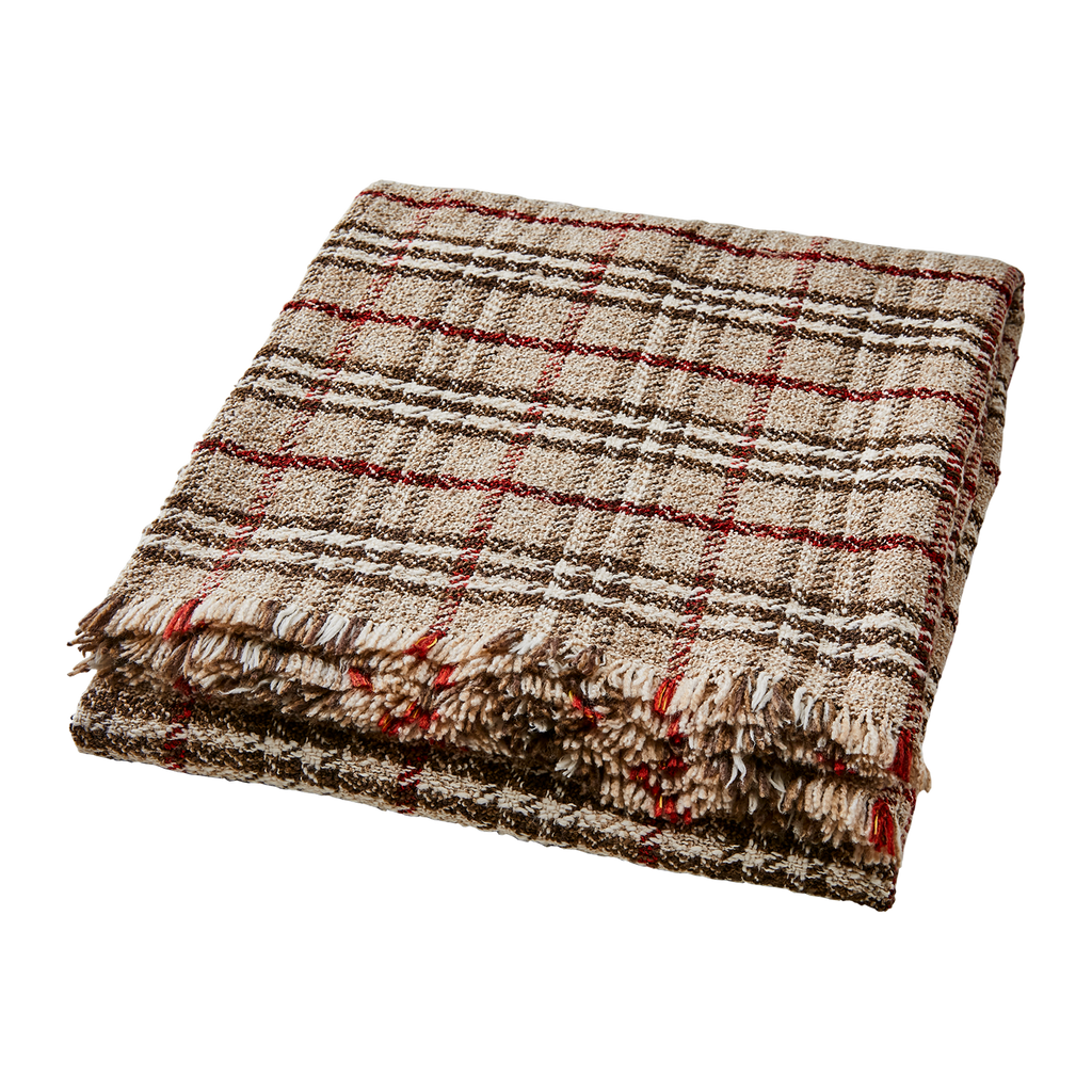 TAGE Filt, Flerfärgad/beige