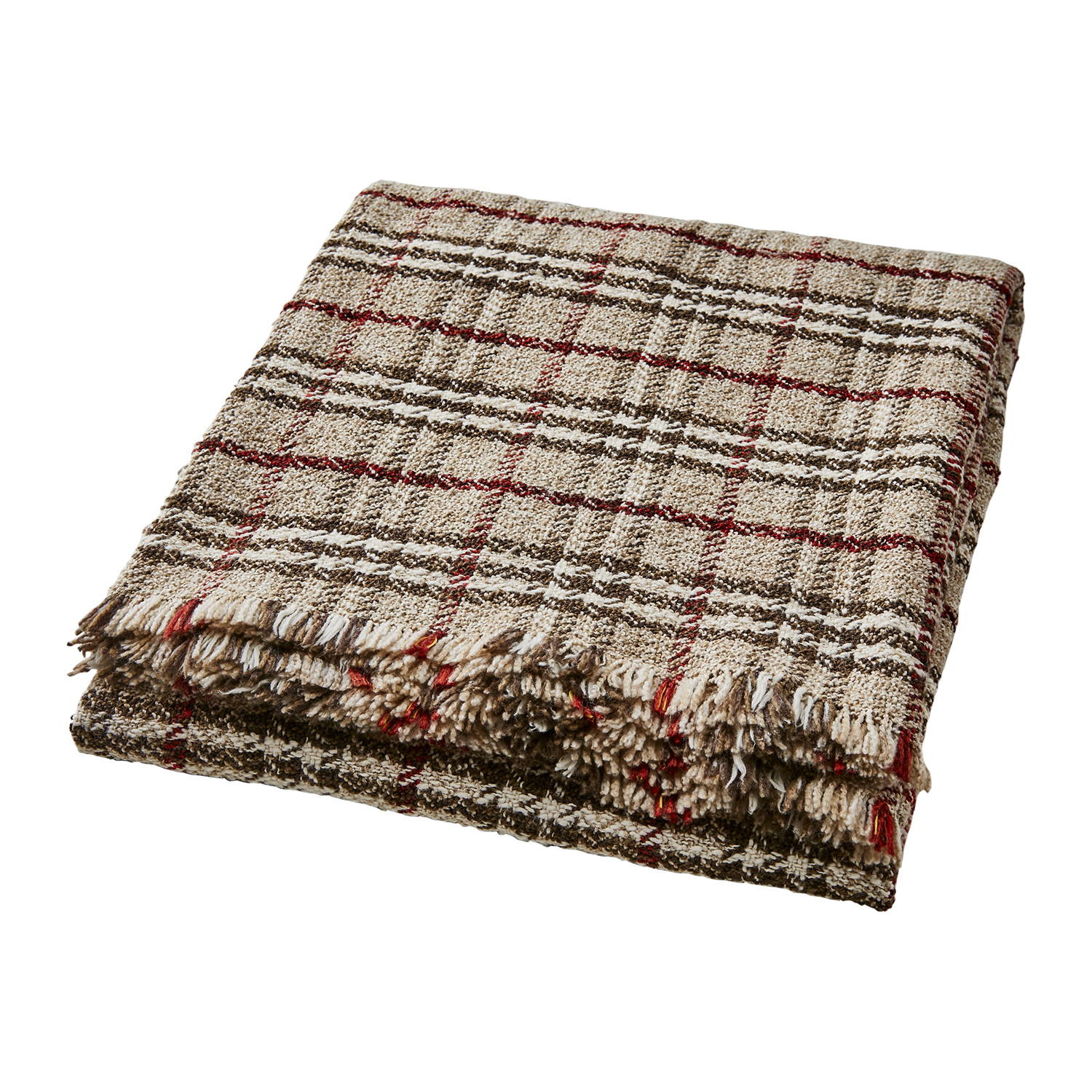 TAGE Filt, Flerfärgad/beige