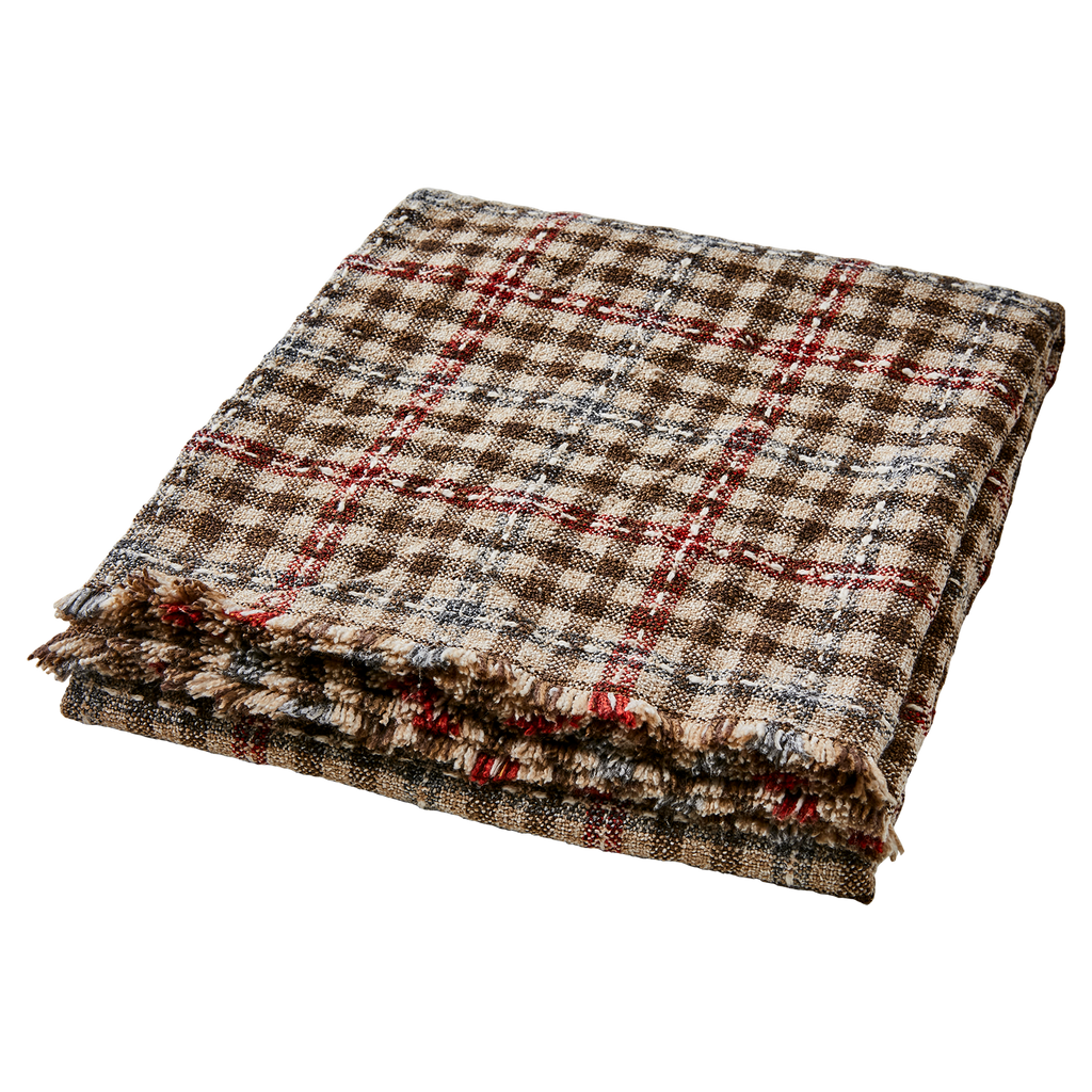 TAGE Filt, Flerfärgad/beige