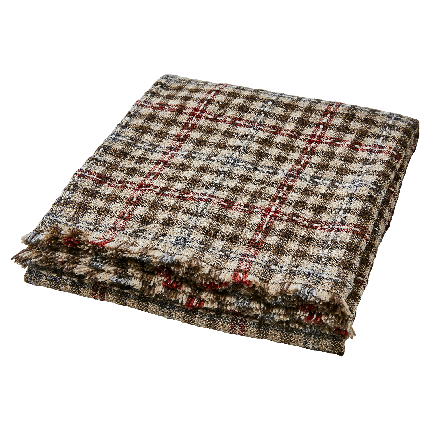 TAGE Filt, Flerfärgad/beige