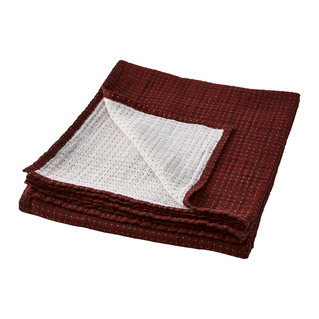 ELSA Bordsduk, Bordeaux/svart