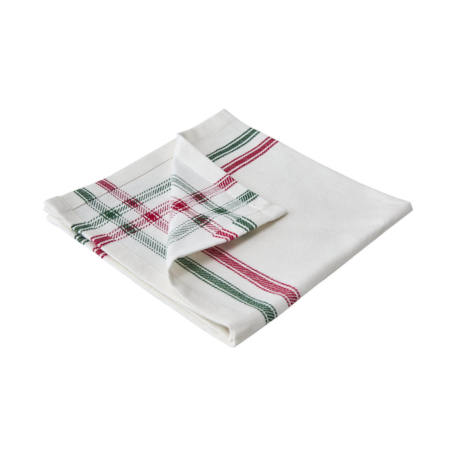FLISA Servett, Vit/grön /röd 12st