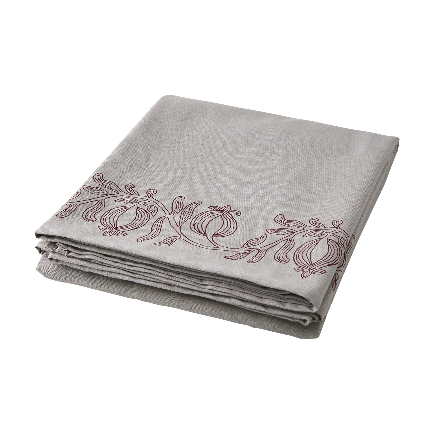 FLISA Bordsduk, Natur/burgundy