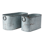 TREASURE Kruka, set om 2, Grå