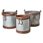 TREASURE Kruka, set om 3, Grå