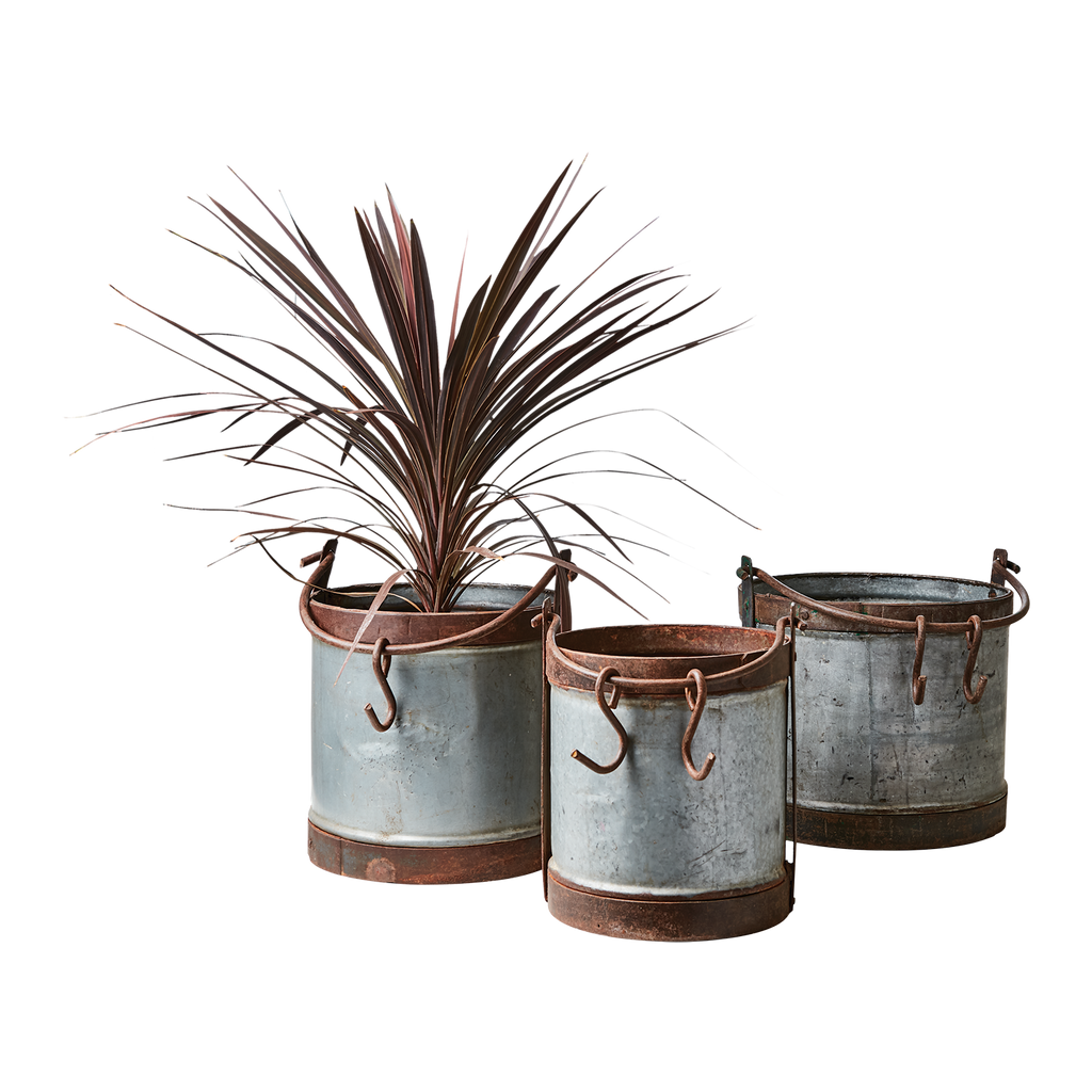 TREASURE Kruka, set om 3, Grå