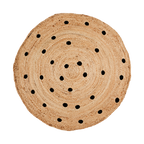 JUNI Matta S, Natur/svart
