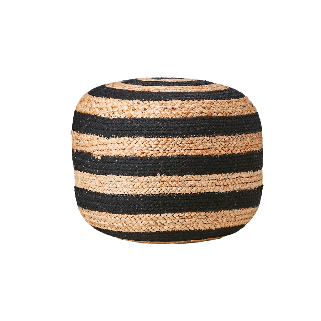 JUNI Sittpuff, Svart/natur