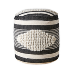 MINNA Sittpuff, Svart/elfenben