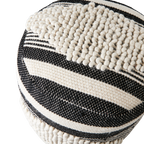 MINNA Sittpuff, Svart/elfenben