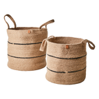 COLLECT Korg, set om 2, Natur/svart