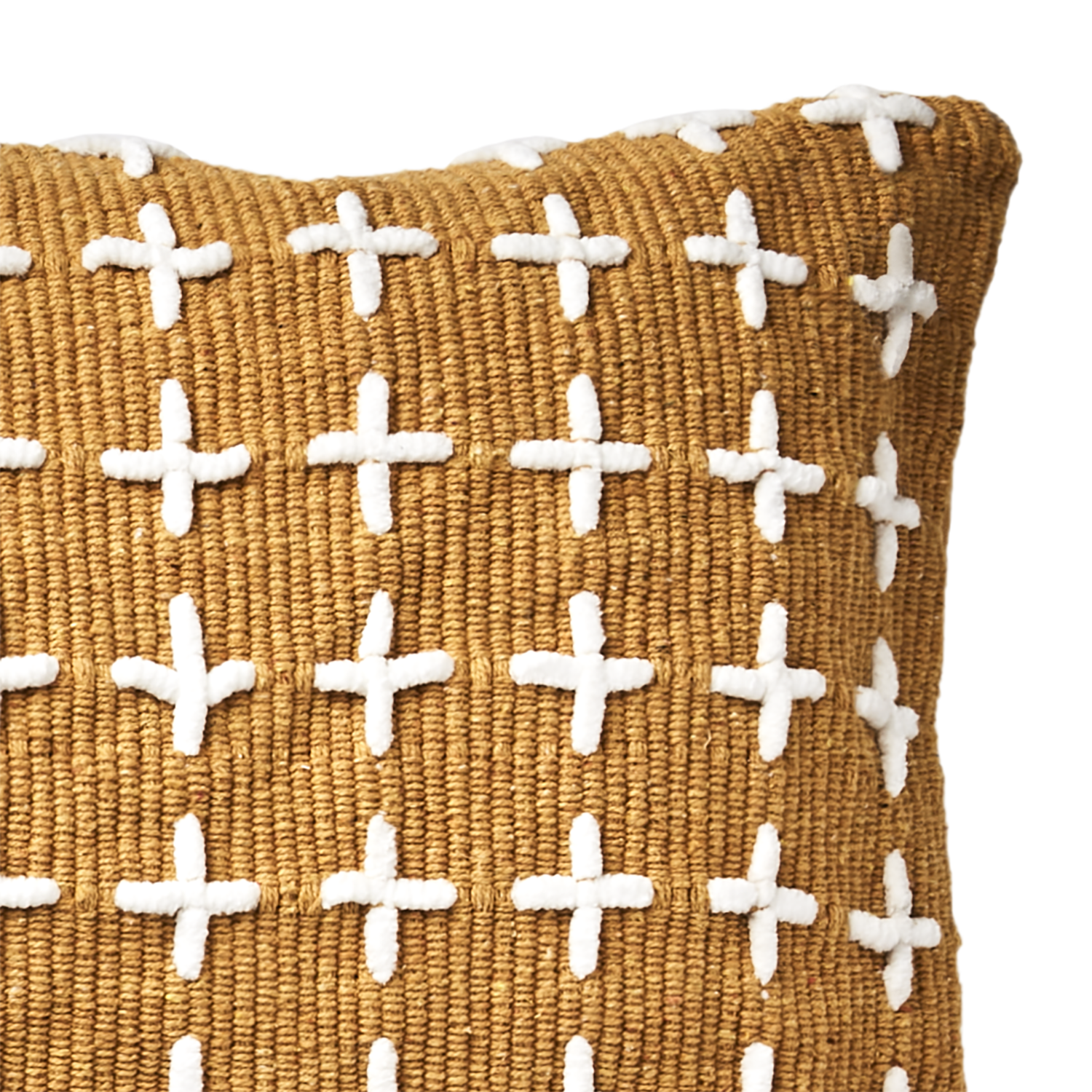 MAJA Kuddfodral, Senapsgul/vit 2st