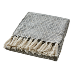 PETRA Filt, Ljusgrå/elfenben/senapsgul 2st