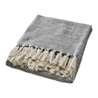 PETRA Filt, Ljusgrå/elfenben/senapsgul 2st