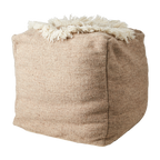 MINNA Sittpuff, Beige/elfenben