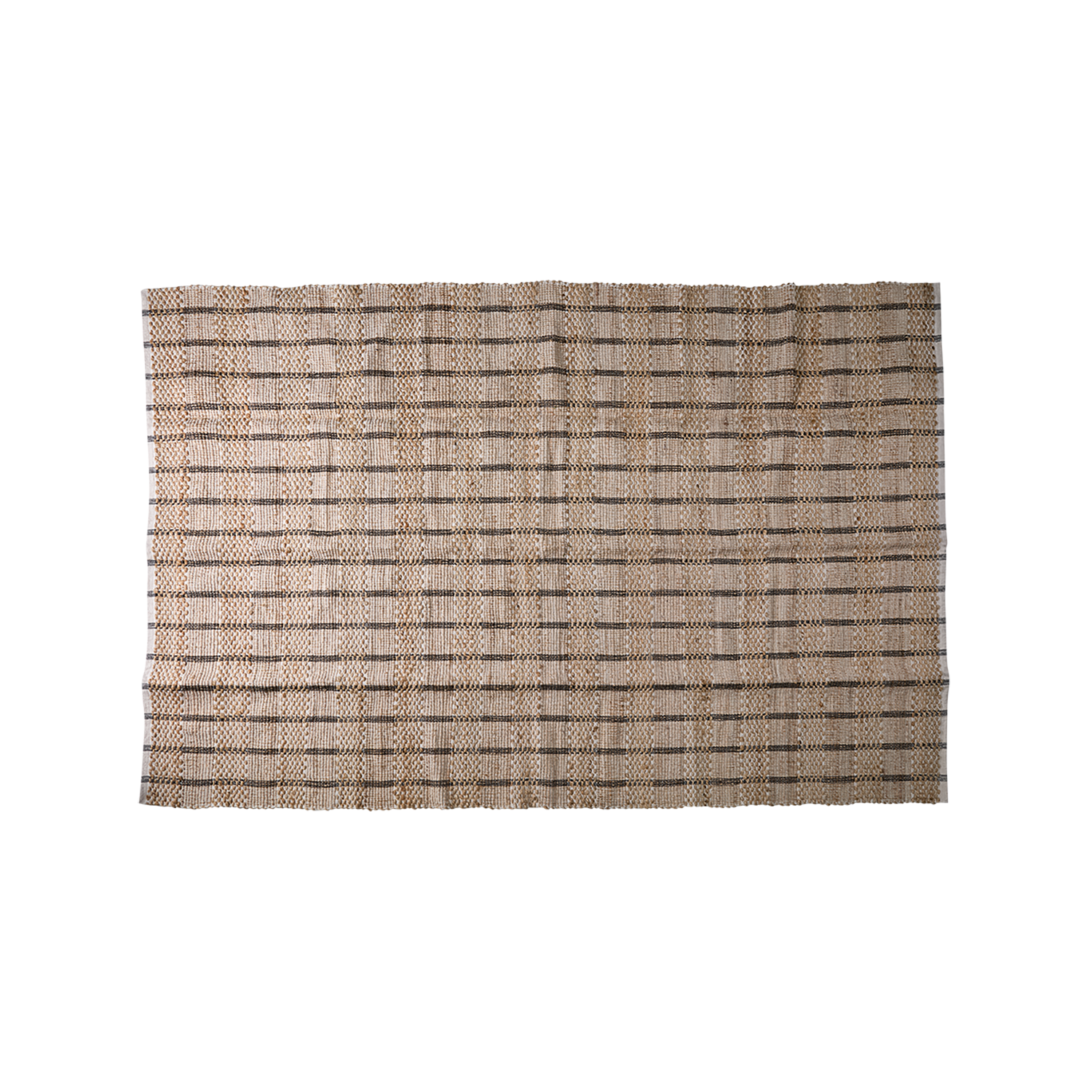 VENDELA Matta L, Beige/elfenben/svart