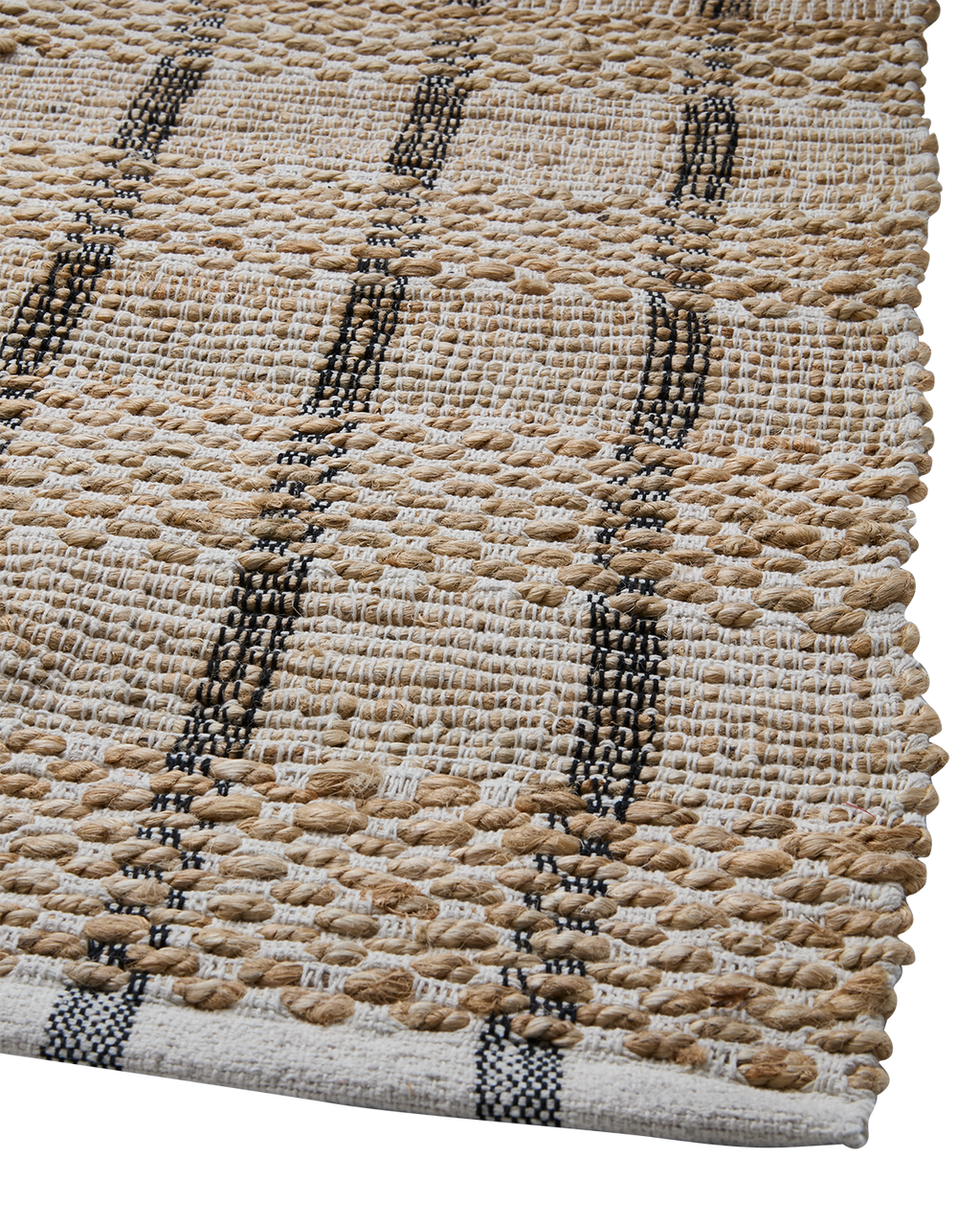 VENDELA Matta XL, Beige/elfenben/svart