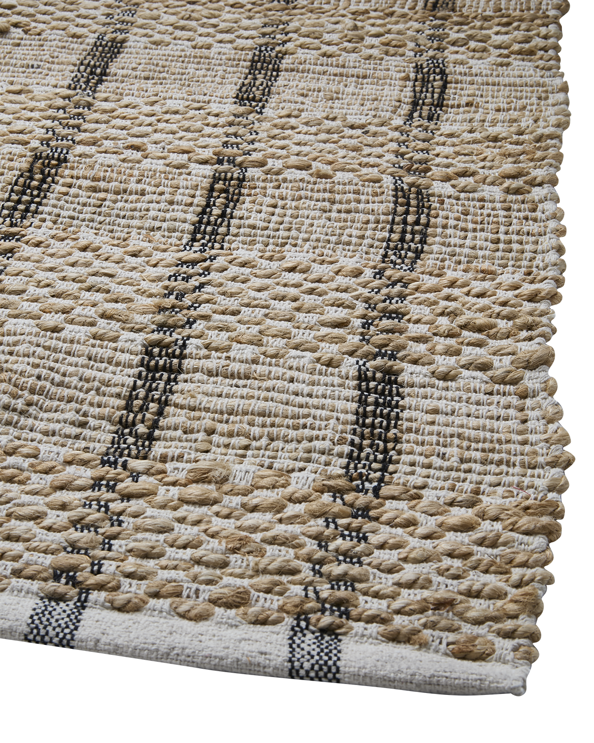 VENDELA Matta XL, Beige/elfenben/svart