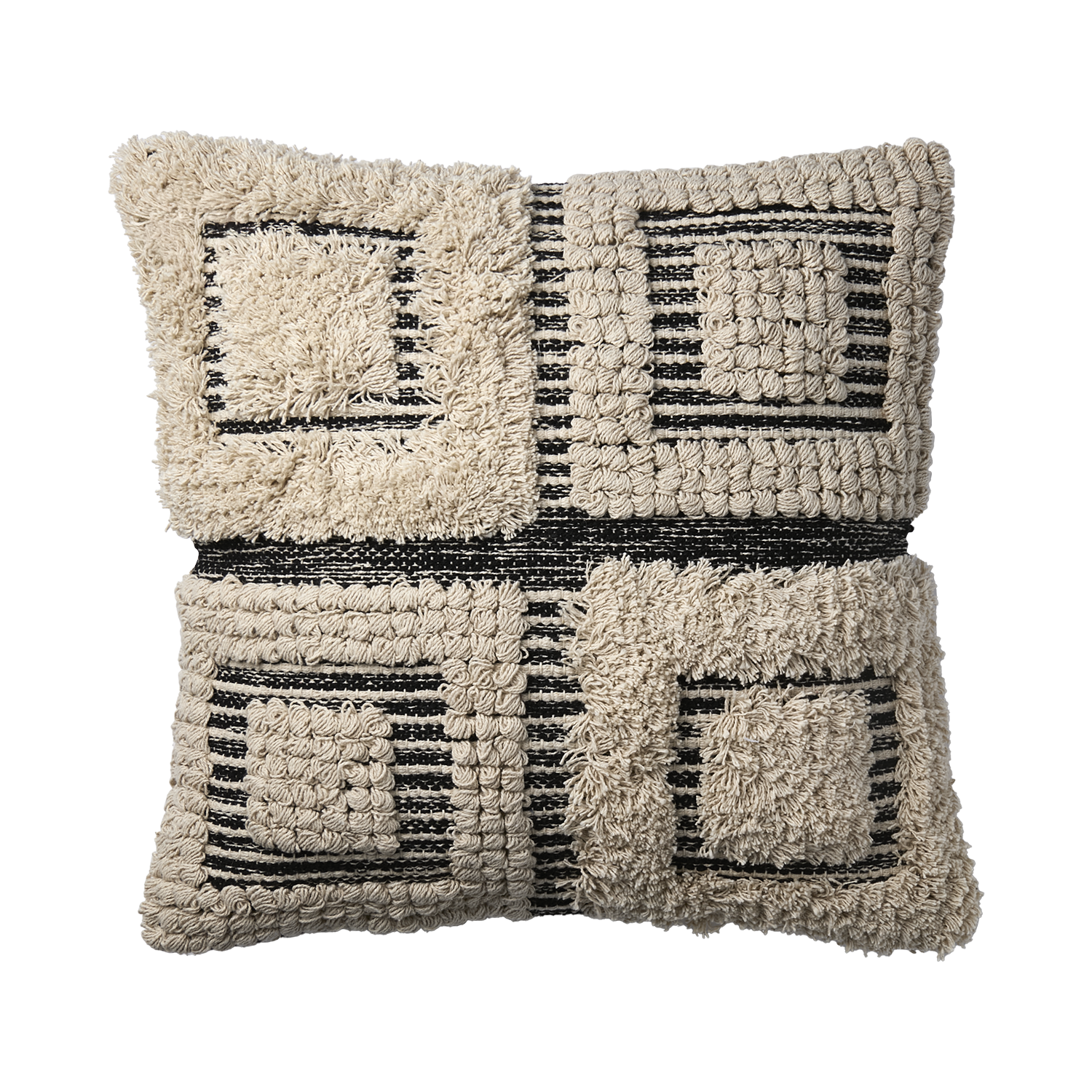 MINNA Kuddfodral, Elfenben/svart 2st