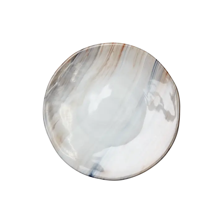 AMELIA Tallrik, Marmorerad 6st
