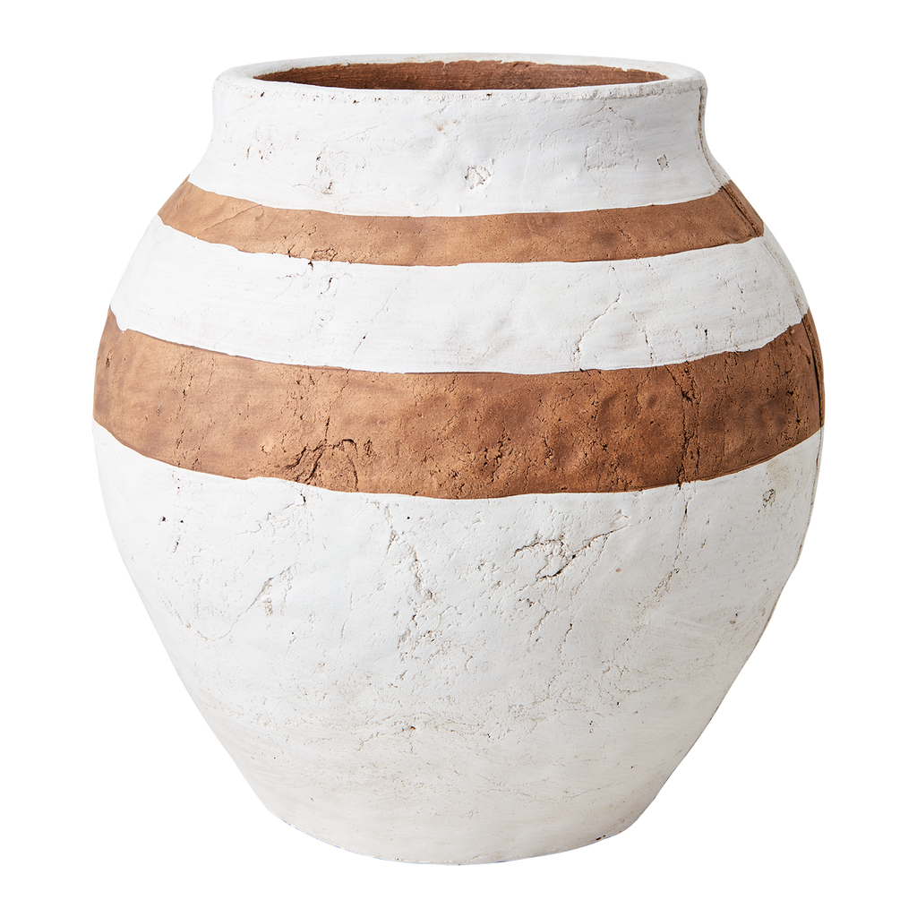 CAMILLE Kruka L, Vit/brun