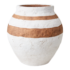 CAMILLE Kruka L, Vit/brun