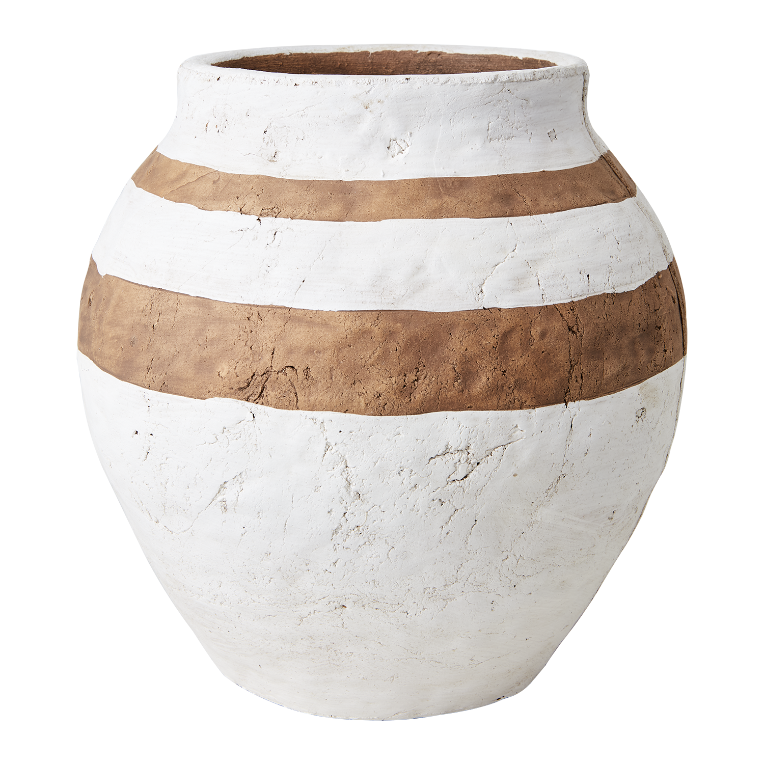 CAMILLE Kruka L, Vit/brun