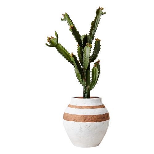 CAMILLE Kruka L, Vit/brun