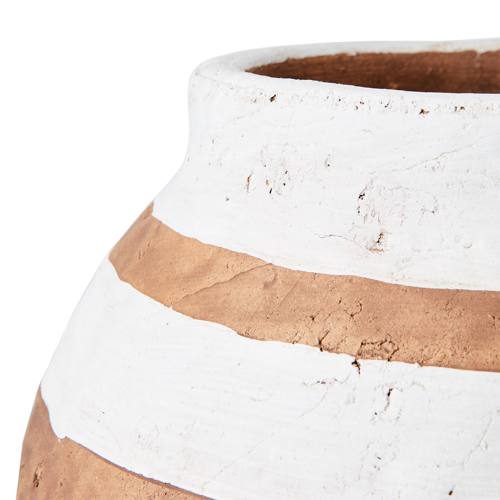 CAMILLE Kruka L, Vit/brun