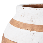 CAMILLE Kruka L, Vit/brun