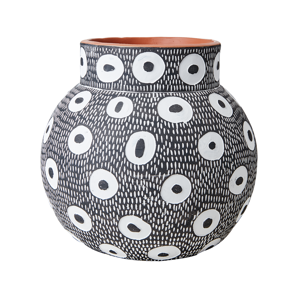 CAMILLE Kruka L, Svart/vit