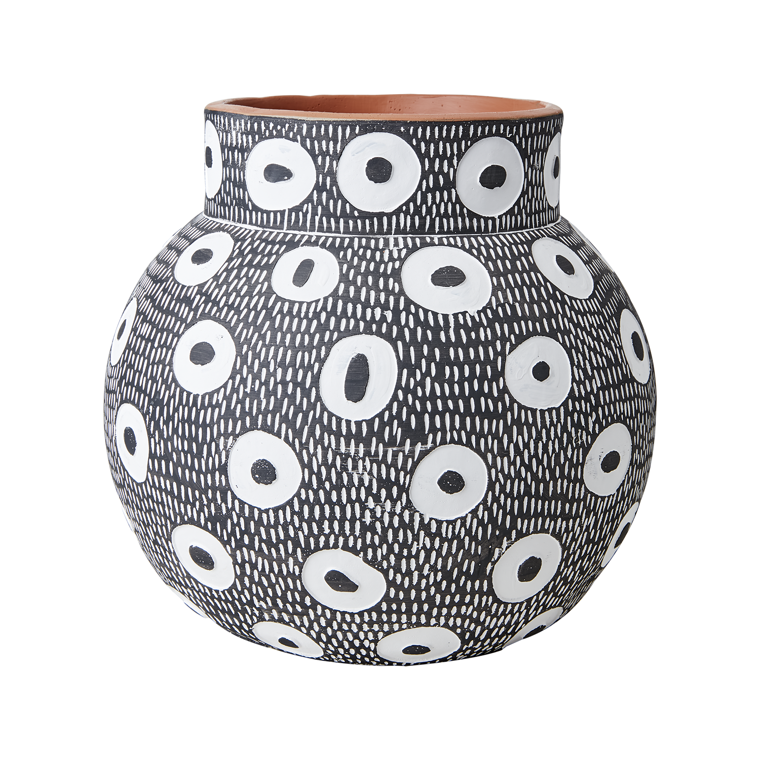 CAMILLE Kruka L, Svart/vit