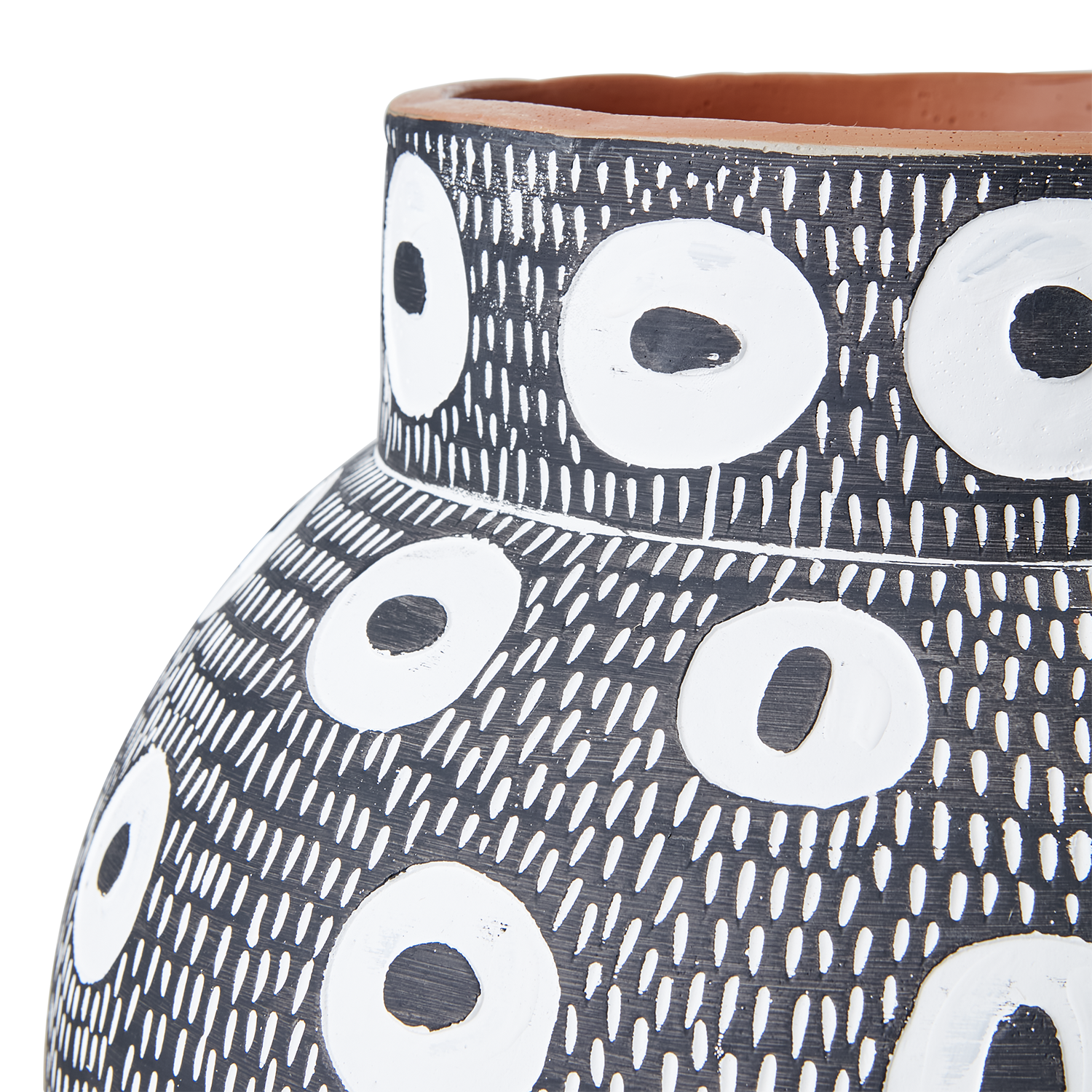 CAMILLE Kruka L, Svart/vit