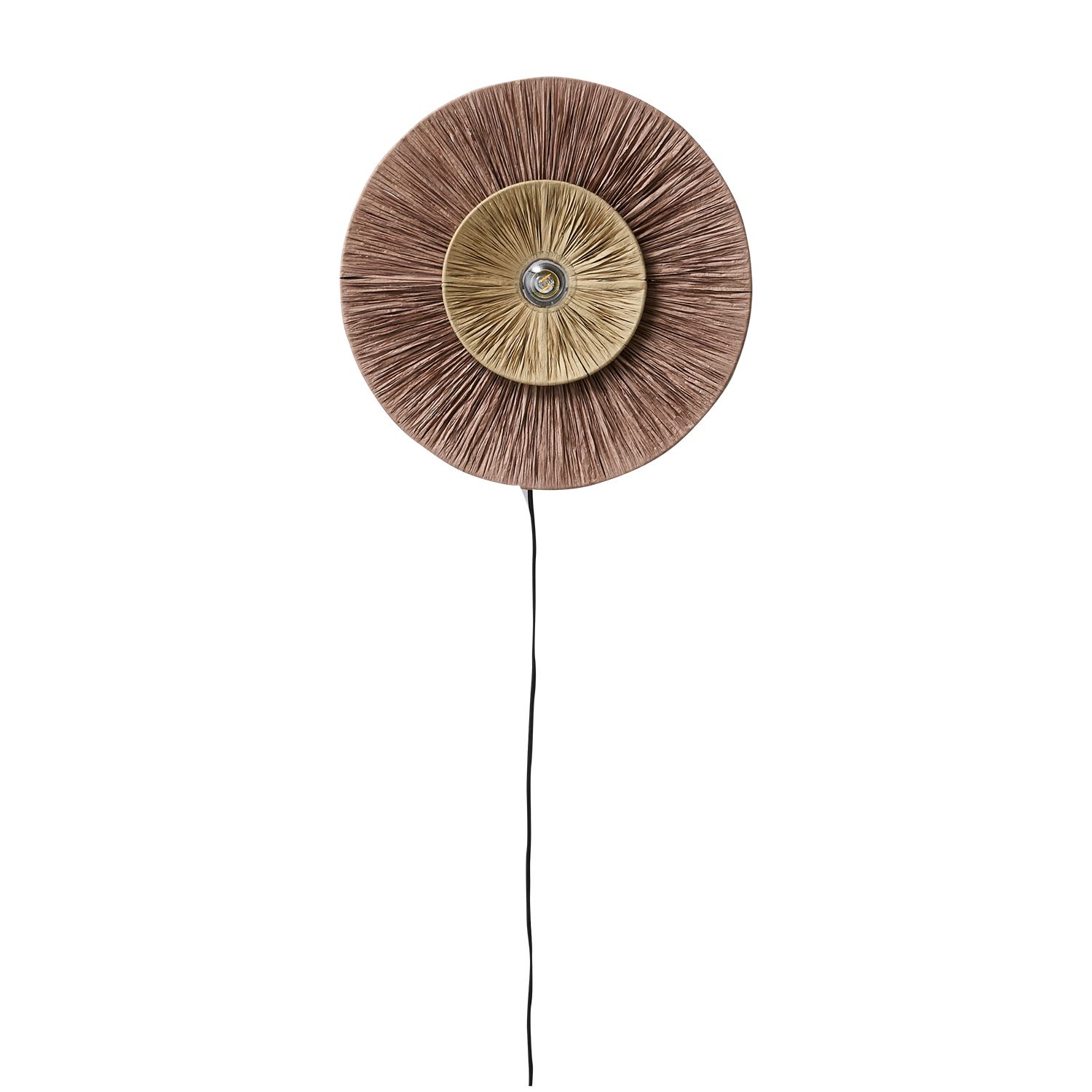 LANDO Vägglampa, Brun/natur