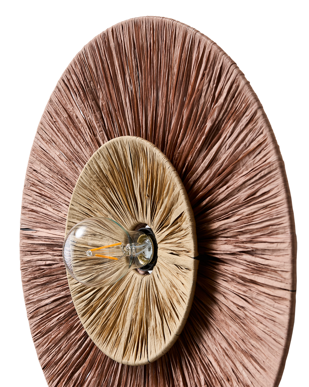 LANDO Vägglampa, Brun/natur