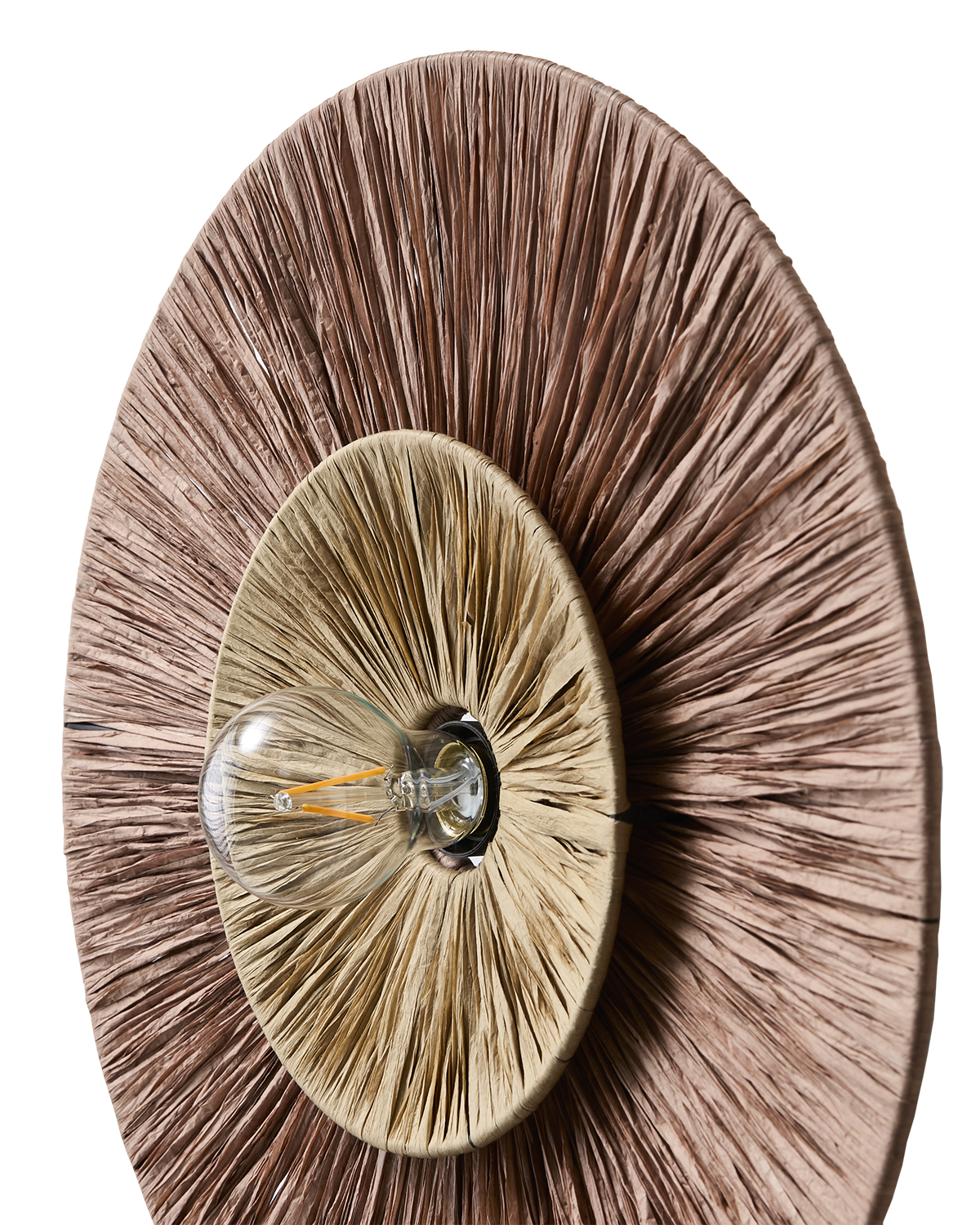 LANDO Vägglampa, Brun/natur