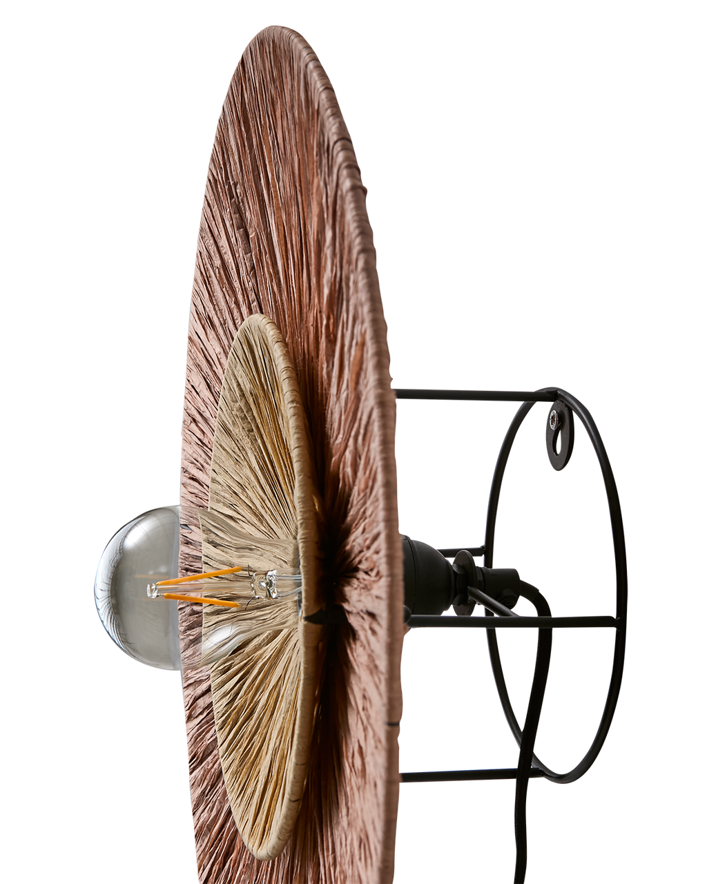 LANDO Vägglampa, Brun/natur